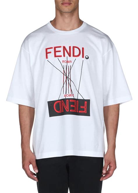 fendi herren t-shirt|fendi fiend t shirt.